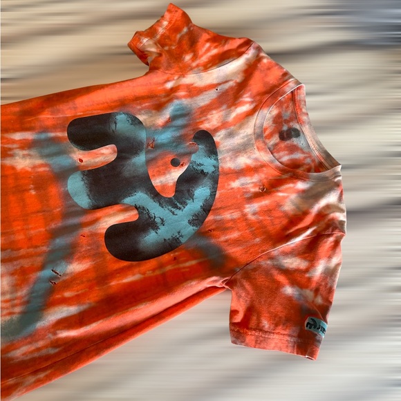 dyed handmade rave streetwear shirt orange sherbet tie dye tees x timmy woz - Picture 9 of 16